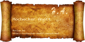 Hochecker Anett névjegykártya